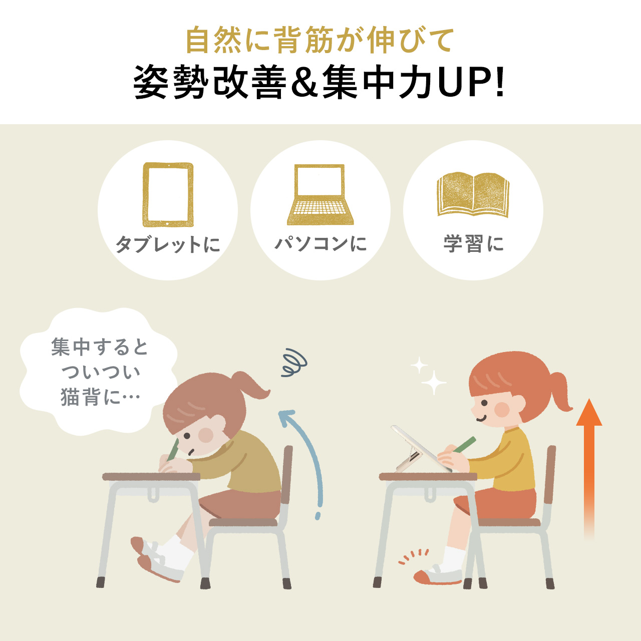 傾斜台 勉強 机 卓上 ライティングボード 学習台 iPad 絵描きスタンド タブレット イラスト お絵描き リビング学習 子供 斜め デスク 角度6段階調整 200-STN080 関連画像2