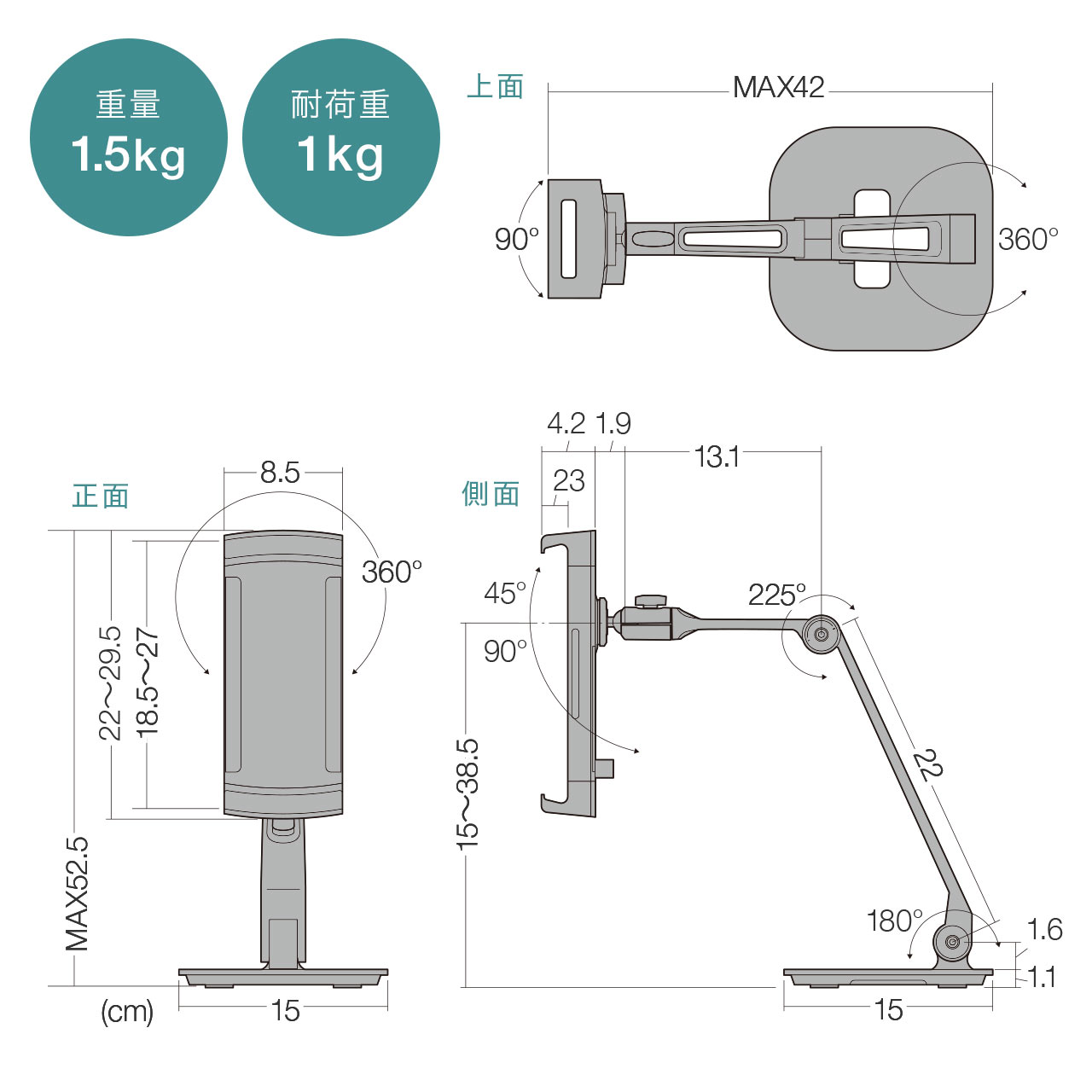 SANWA SUPPLY（サンワサプライ） モバイルモニタースタンド タブレット