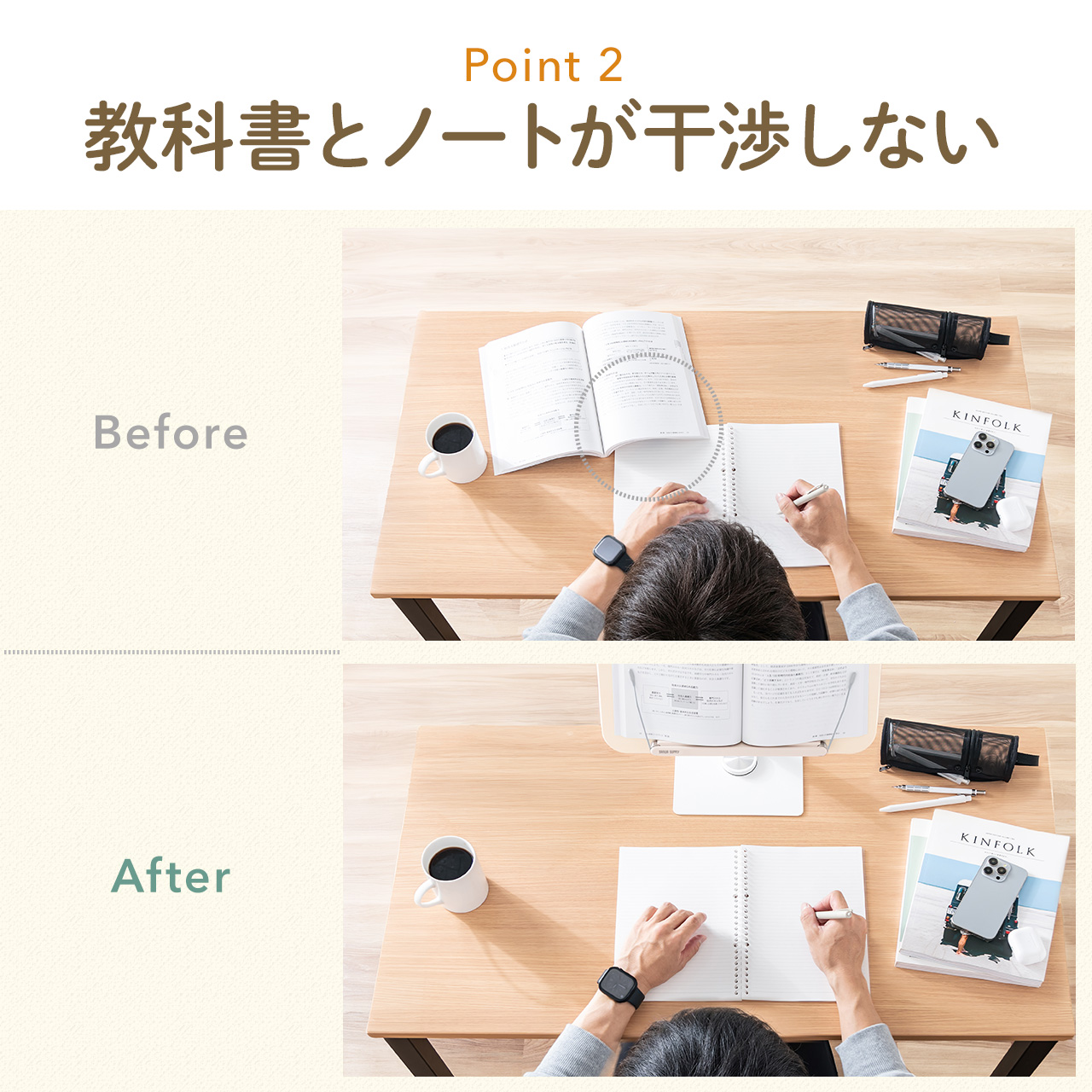 ブックスタンド 卓上 書見台 読書台 本 タブ...の詳細画像4