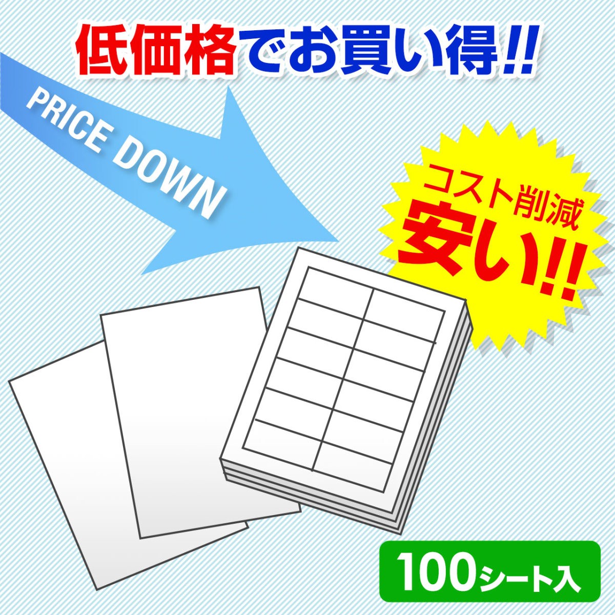 SANWA SUPPLY（サンワサプライ） ラベルシール A4 100枚入 44面 300 