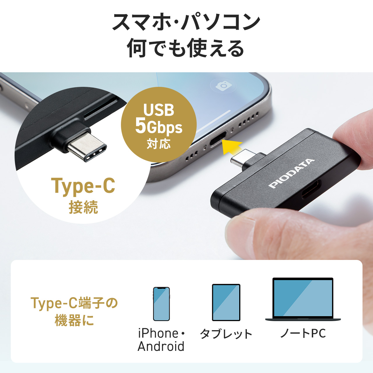 SANWA SUPPLY（サンワサプライ） カードリーダー Type-C microSD
