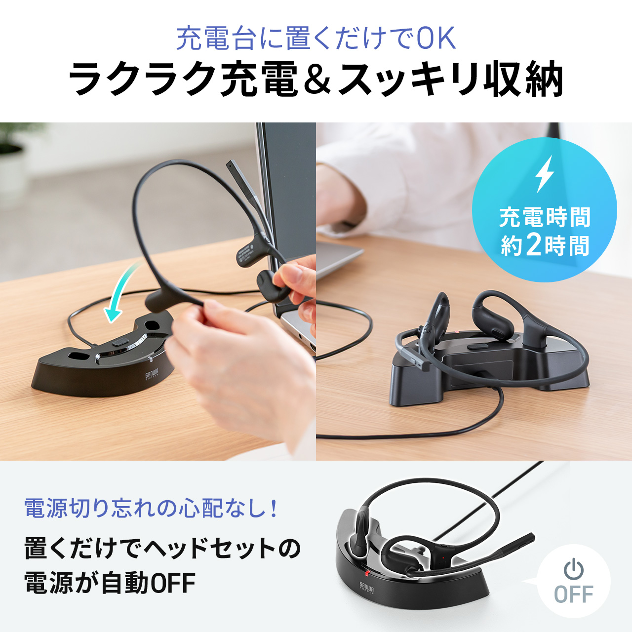 SANWA SUPPLY（サンワサプライ） Bluetoothヘッドセット オープン