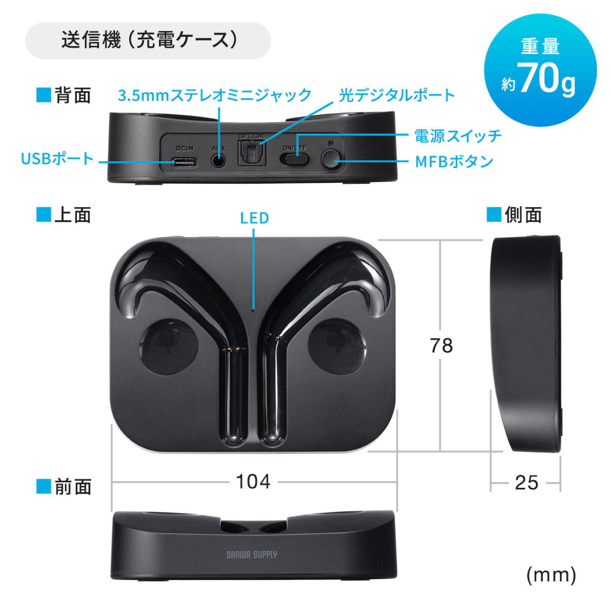 ワイヤレスイヤホン テレビ Bluetooth5.0 高音質 ブルートゥース 完全 