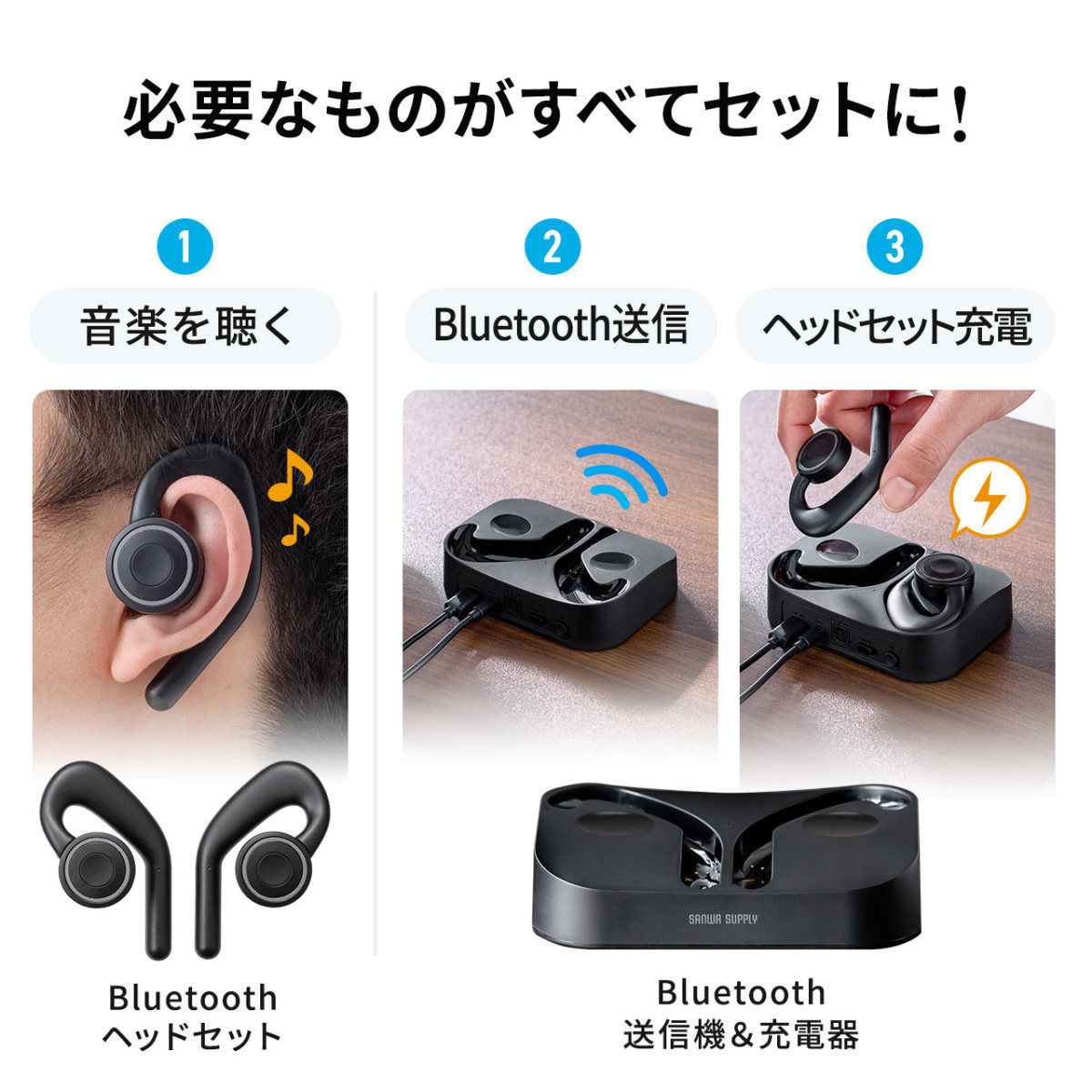ワイヤレスイヤホン テレビ Bluetooth5.0 高音質 ブルートゥース 完全 