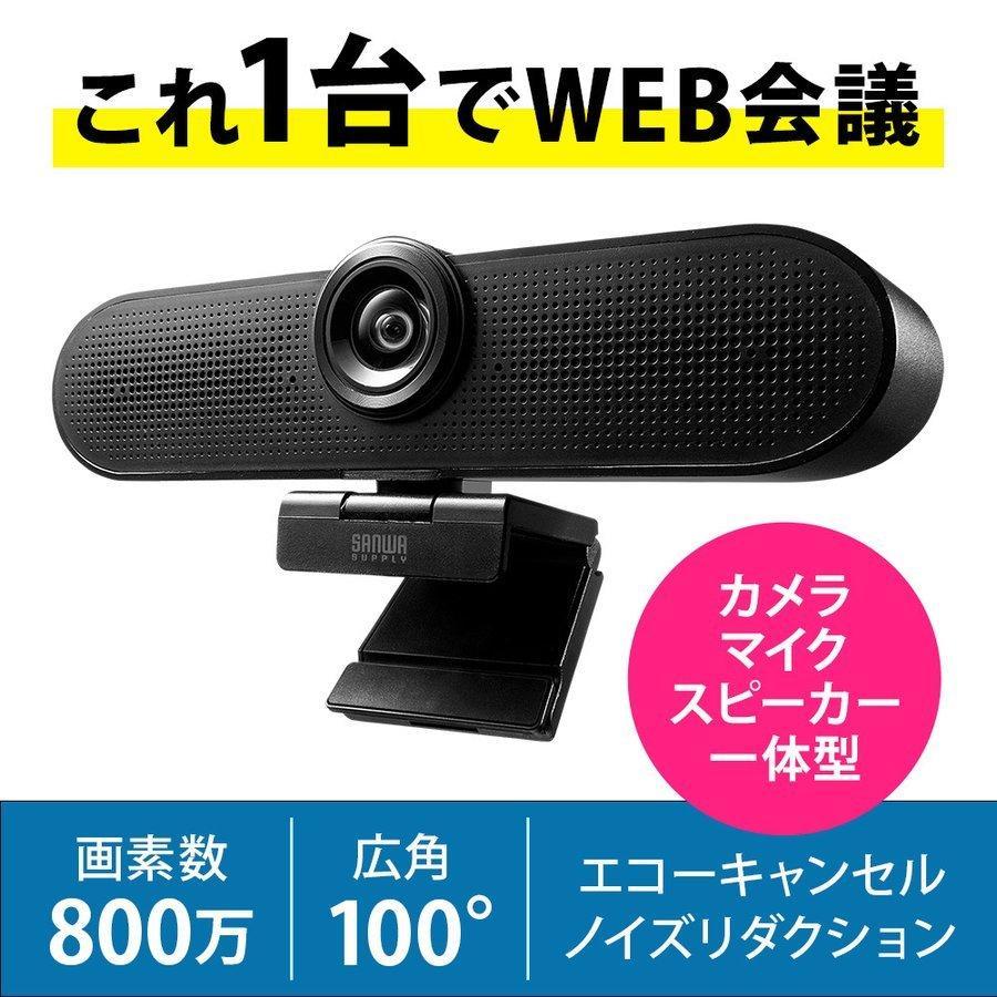 低価2023 WEB会議カメラ マイク スピーカー内蔵 一体型 広角 100°800万