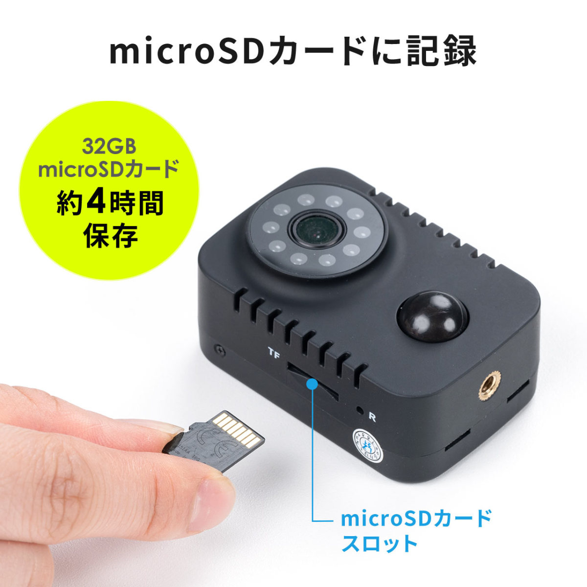 コンビニ受取対応商品】 32GBカード付属 小型カメラ wifi 4K 人感