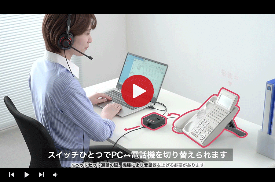 USBヘッドセット電話切替アダプタ 電話/PCヘッドセット 電話機 ビジネスホン 切替器 セレクター ハンズフリー パソコン  :400-HSAD001:サンワダイレクト - 通販 - Yahoo!ショッピング