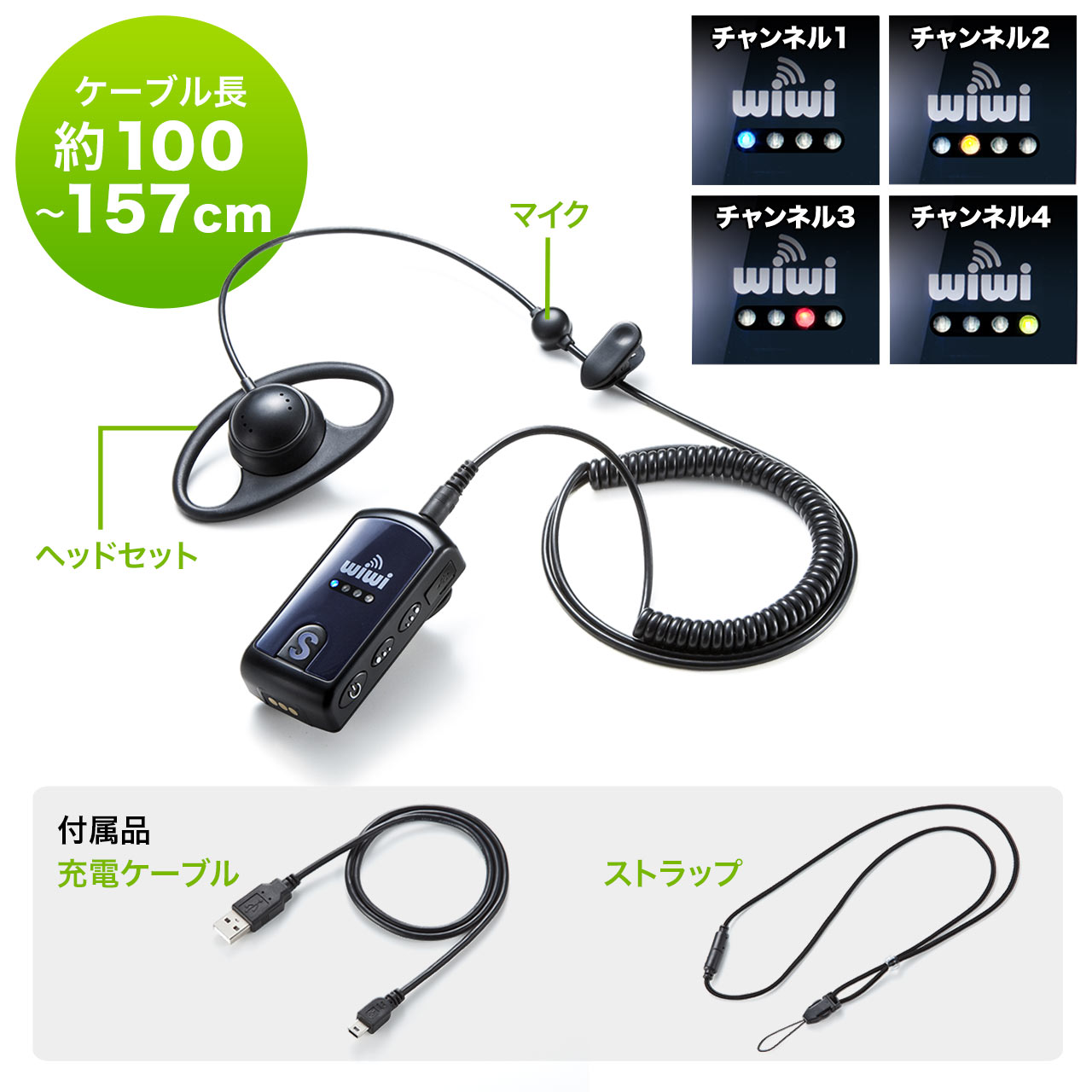 SANWA SUPPLY 【5台セット】ワイヤレスガイドシステム ガイド用