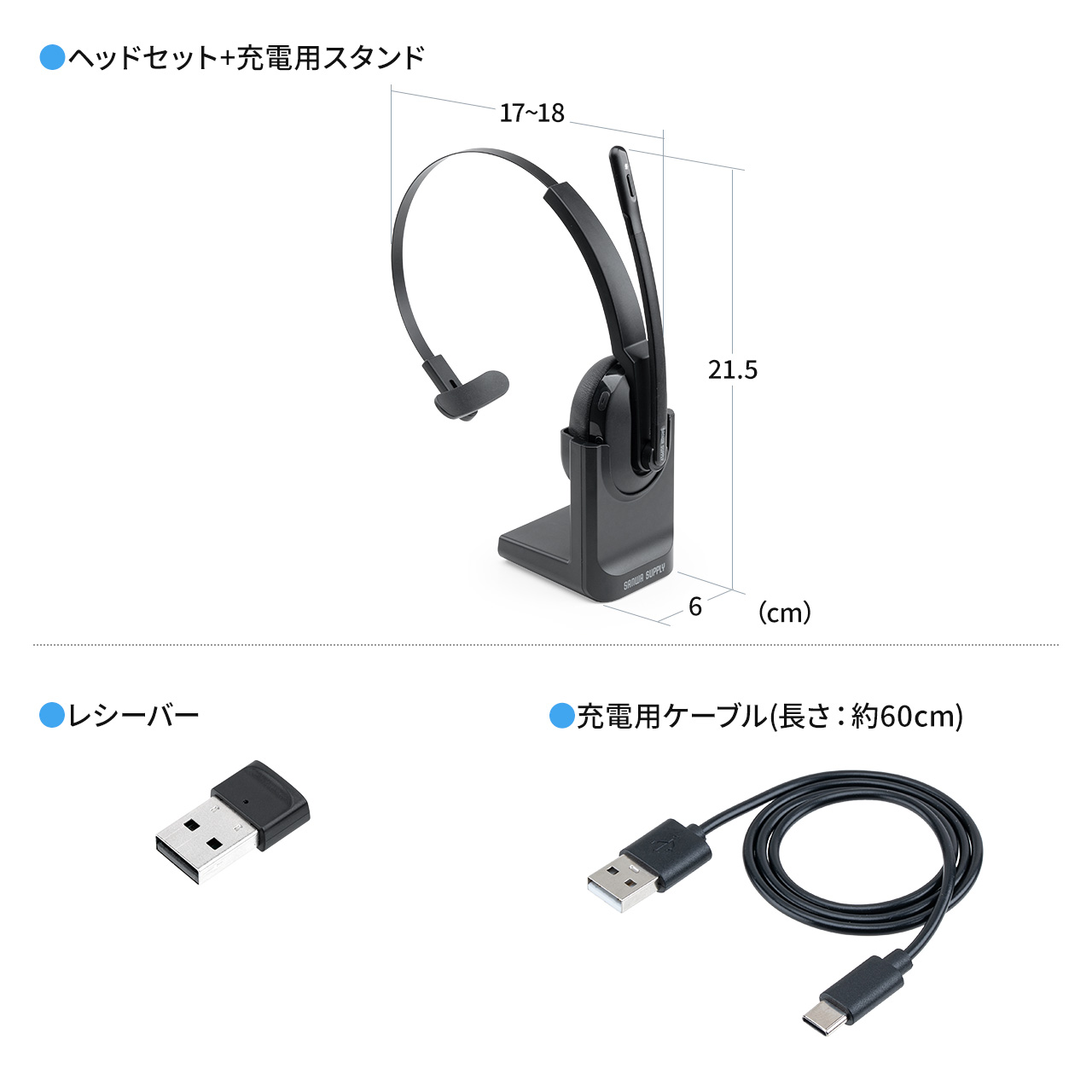 SANWA SUPPLY（サンワサプライ） ヘッドセット ワイヤレス 充電