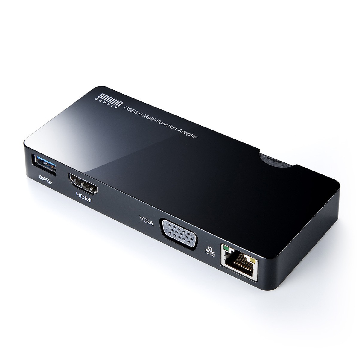 USB ドッキングステーション ディスプレイ接続 HDMI VGA USBハブ 有線LAN usbポート 増設 ノートパソコン 400-HUB031