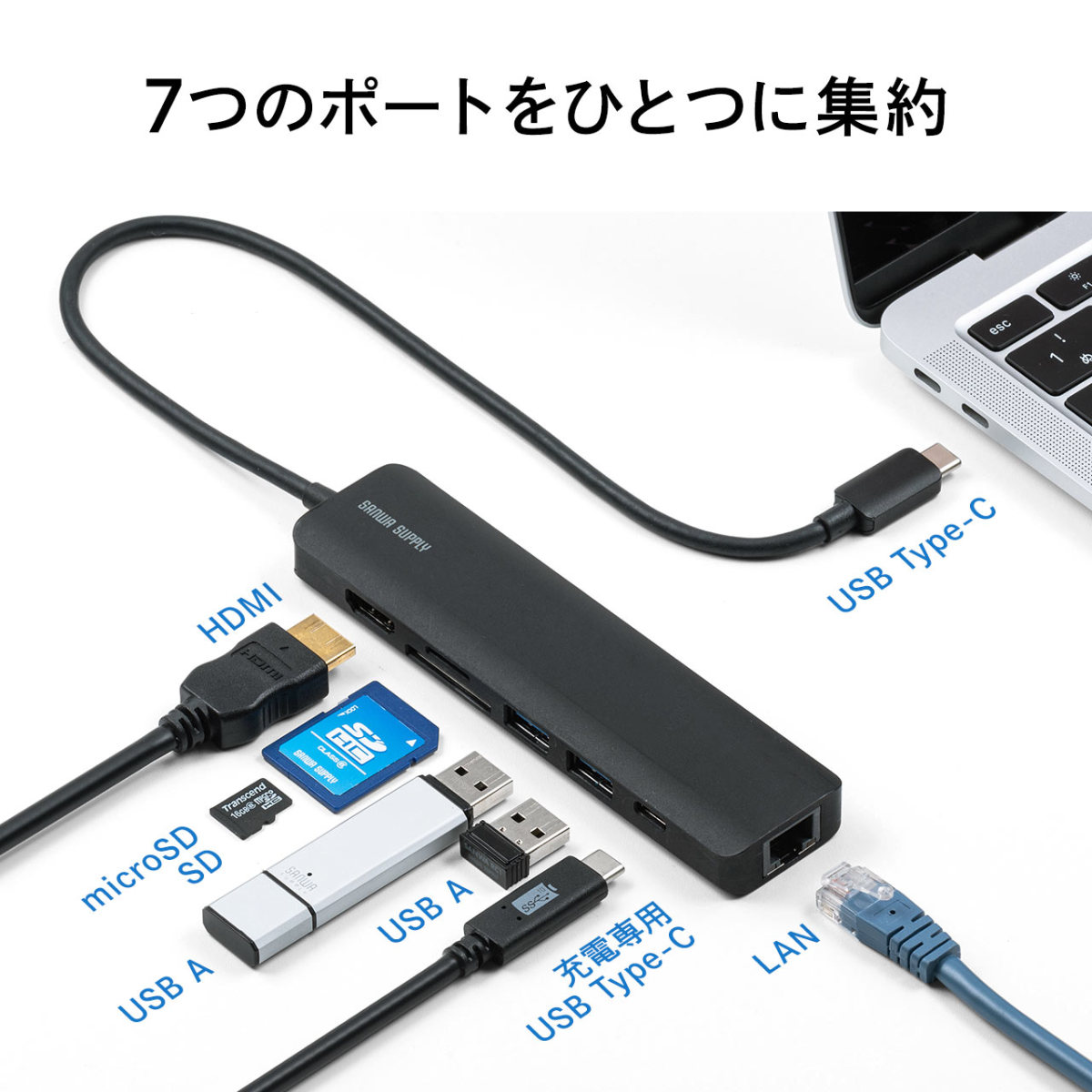 超歓迎された サンワサプライ USB Type Cコンボハブ カードリーダー付き ブラック USB-3TCHC16BK 