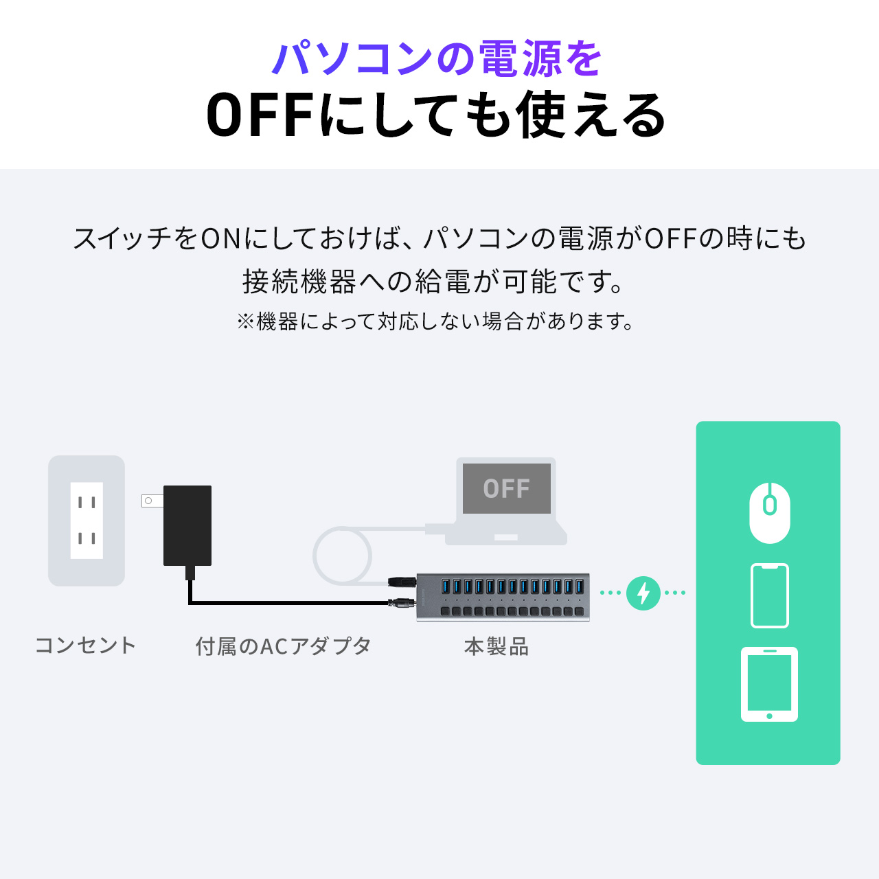 SANWA SUPPLY（サンワサプライ） USBハブ 13ポート ACアダプタ付
