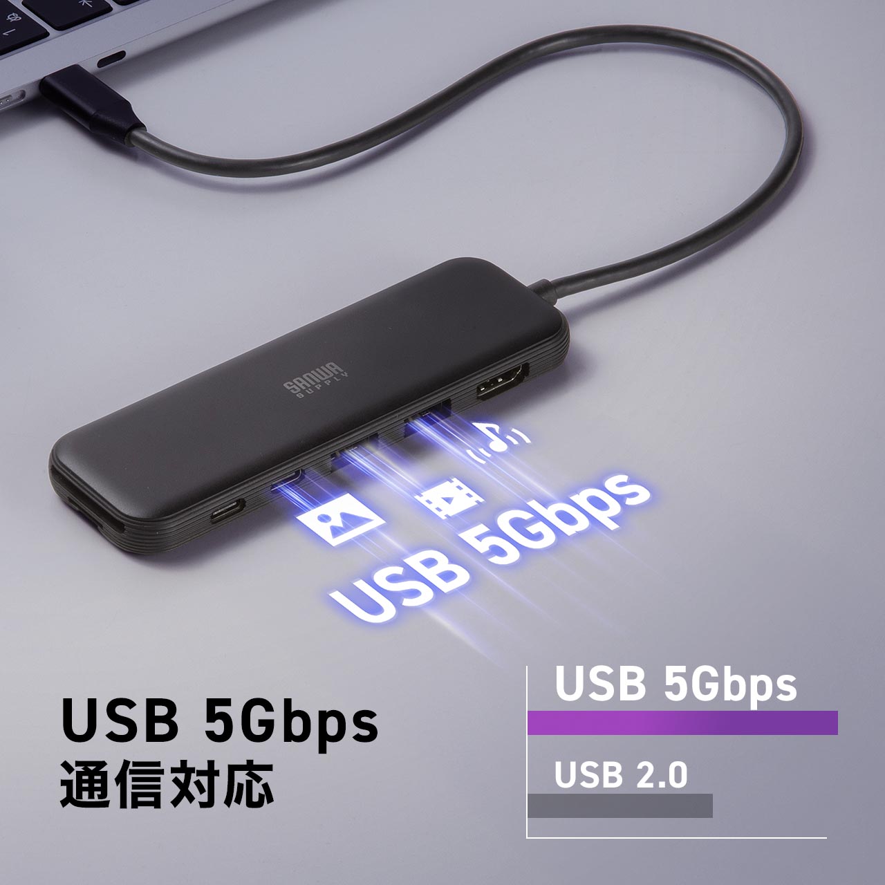 SANWA SUPPLY（サンワサプライ） USBハブ USB-C USB Type-C PD100W