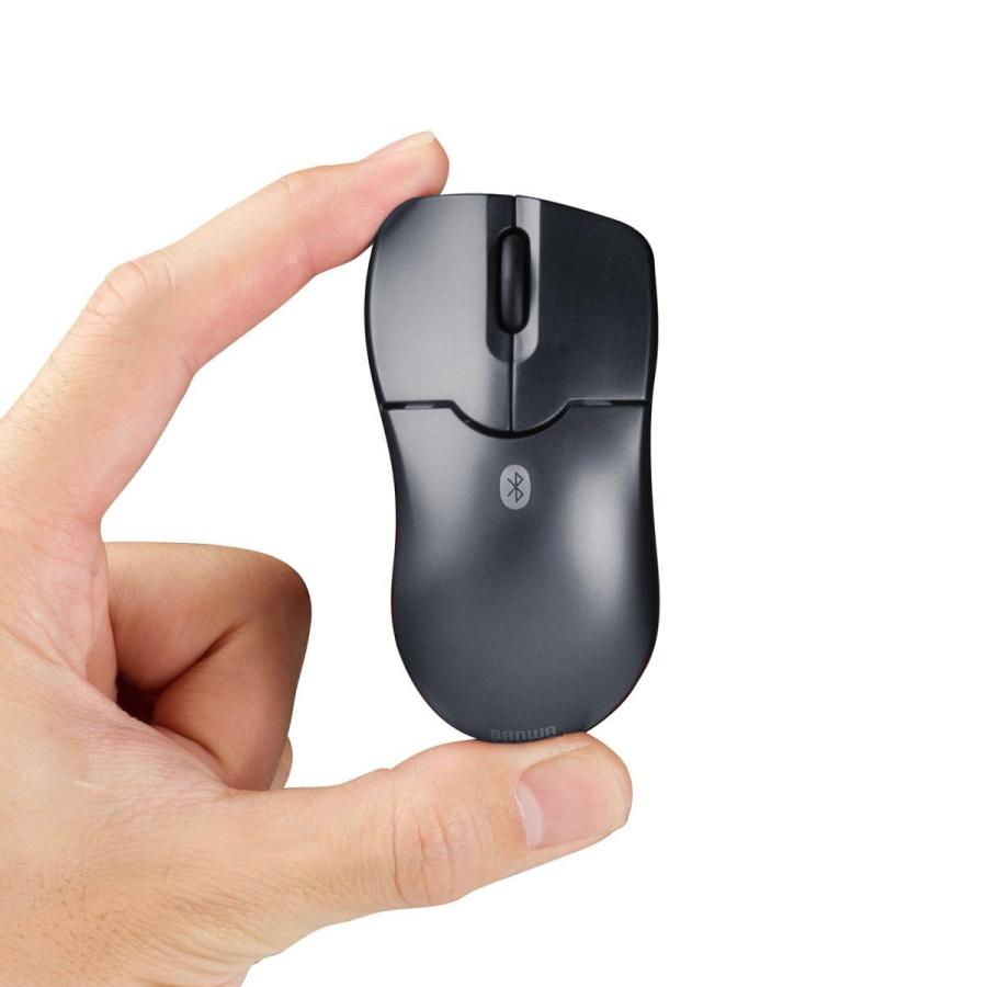 マウス ワイヤレスマウス 超小型　無線 Bluetooth ブルートゥース ブルーLEDセンサー 3ボタン 静音 モバイル 持ち運び 400-MA129｜sanwadirect｜21