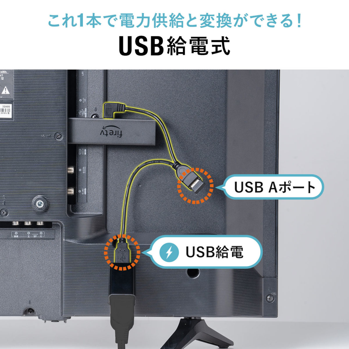 多機能マイクロUSBケーブル FireStick接続ケーブル OTGケーブル  400-MA134BK　USBホスト変換アダプタケーブル 400-MA134-KB｜sanwadirect｜05