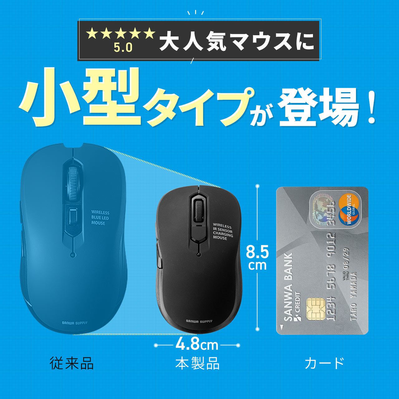 小型Bluetoothマウス USB-C充電式...の詳細画像1