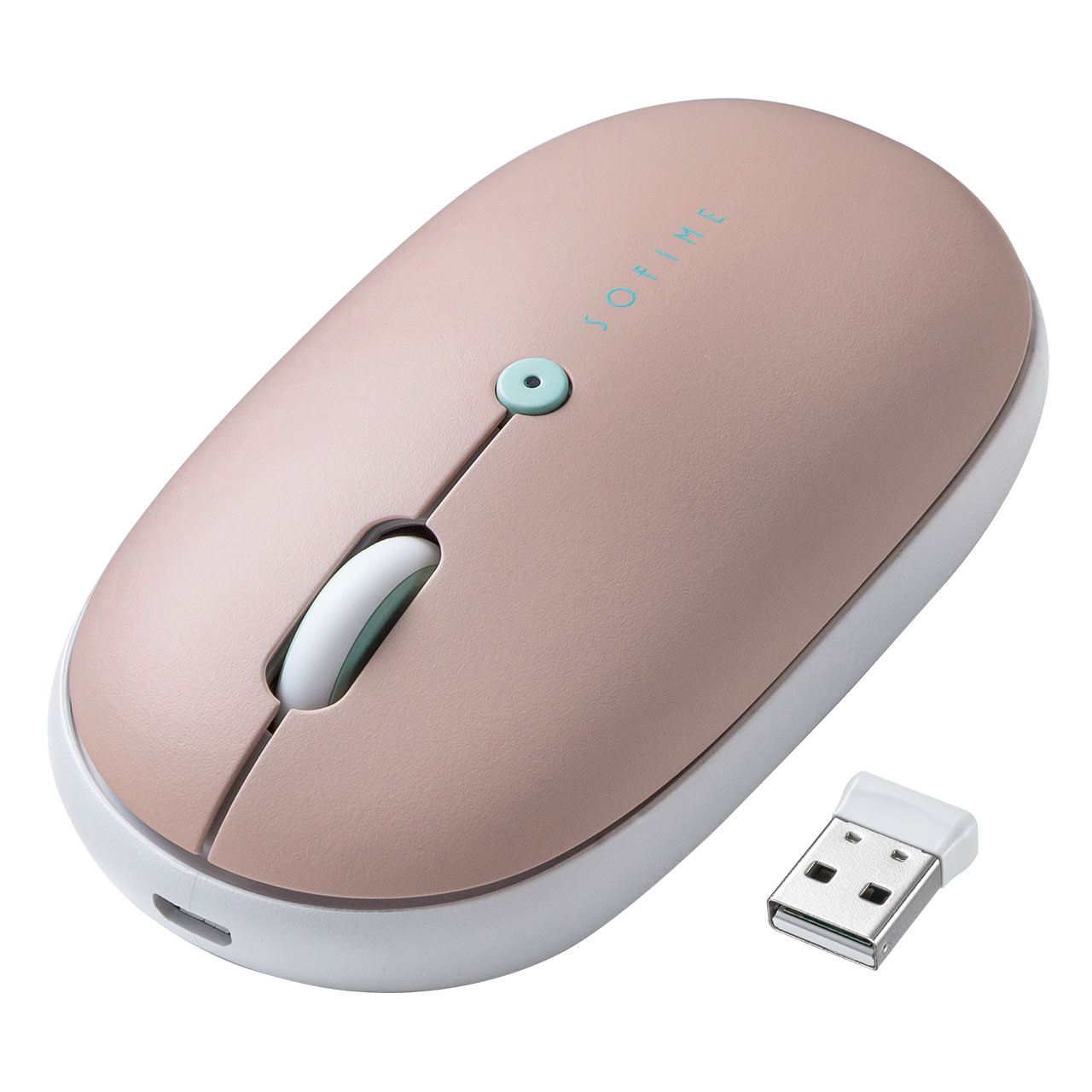 ワイヤレスマウス 薄型  静音 USB Aレシーバー 高速充電 Type-C 充電式 かわいい おしゃれ 軽い フラット 400-MAW176 | SANWA SUPPLY | 02
