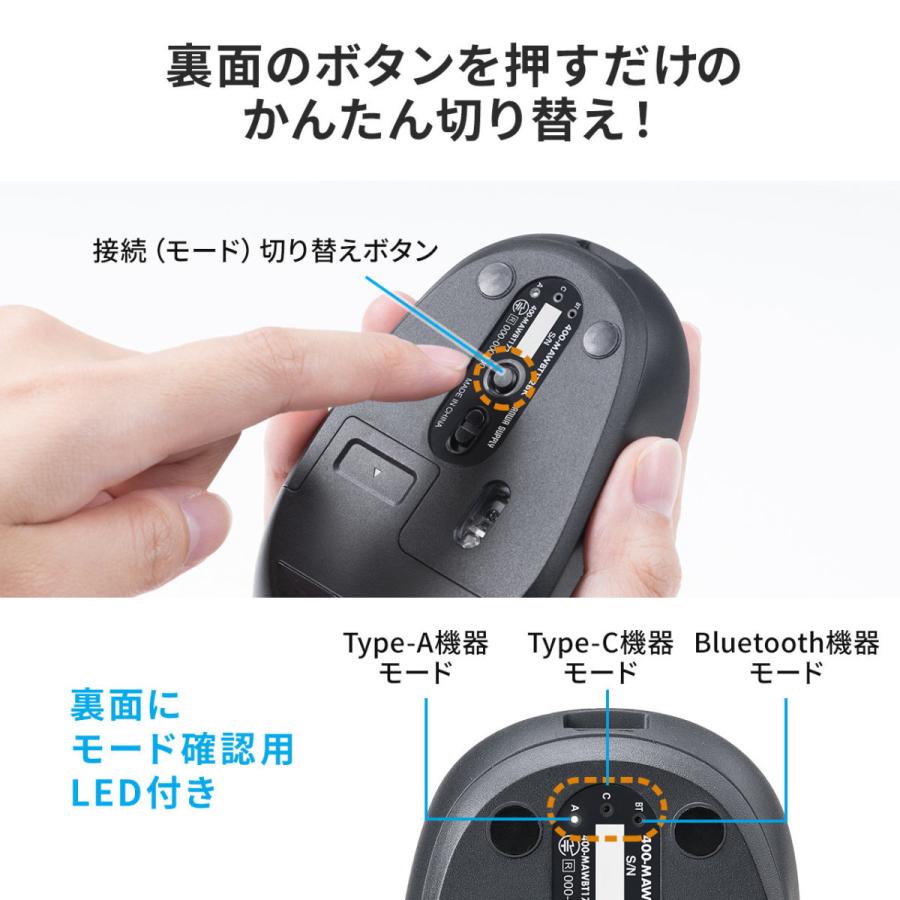 最前線の最前線のマウス Bluetoothマウス ワイヤレスマウス 無線 充電式 静音 軽量 コンボマウス Type-C Type-A  スマホスタンド付き ポーチ付き マウス、トラックボール