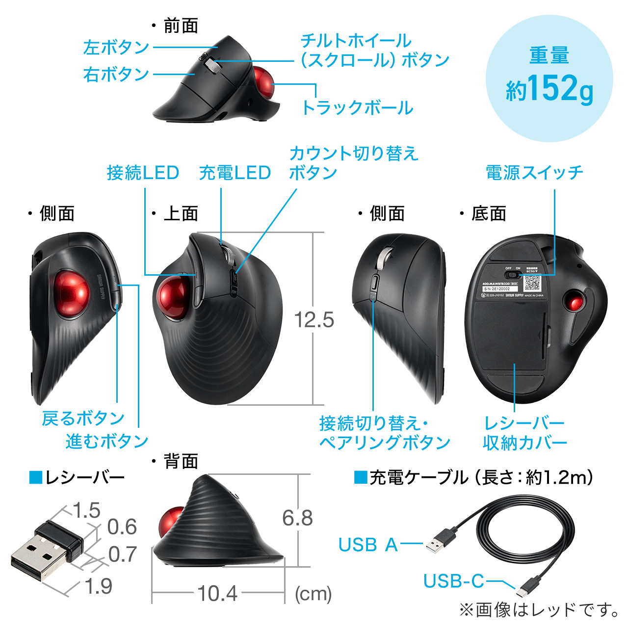 SANWA SUPPLY（サンワサプライ） ワイヤレス トラックボールマウス
