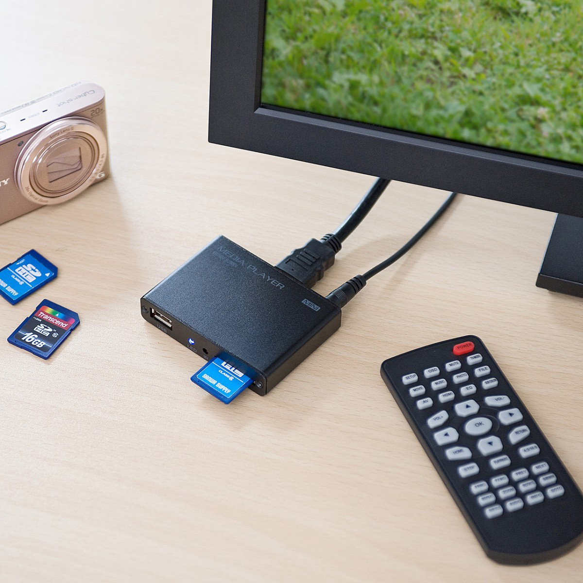 メディアプレーヤー HDMI USBメモリ SDカード テレビで見る 再生機 400-MEDI020｜sanwadirect｜16