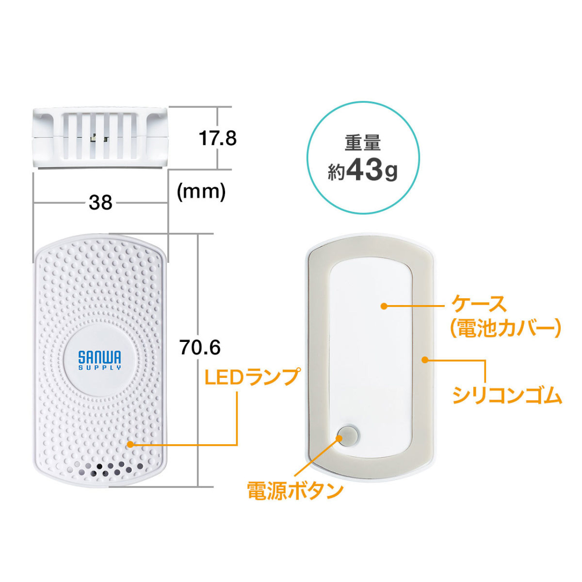 ビーコン Beacon Bluetooth BLE 温度 湿度センサー搭載 防塵 防滴 1個