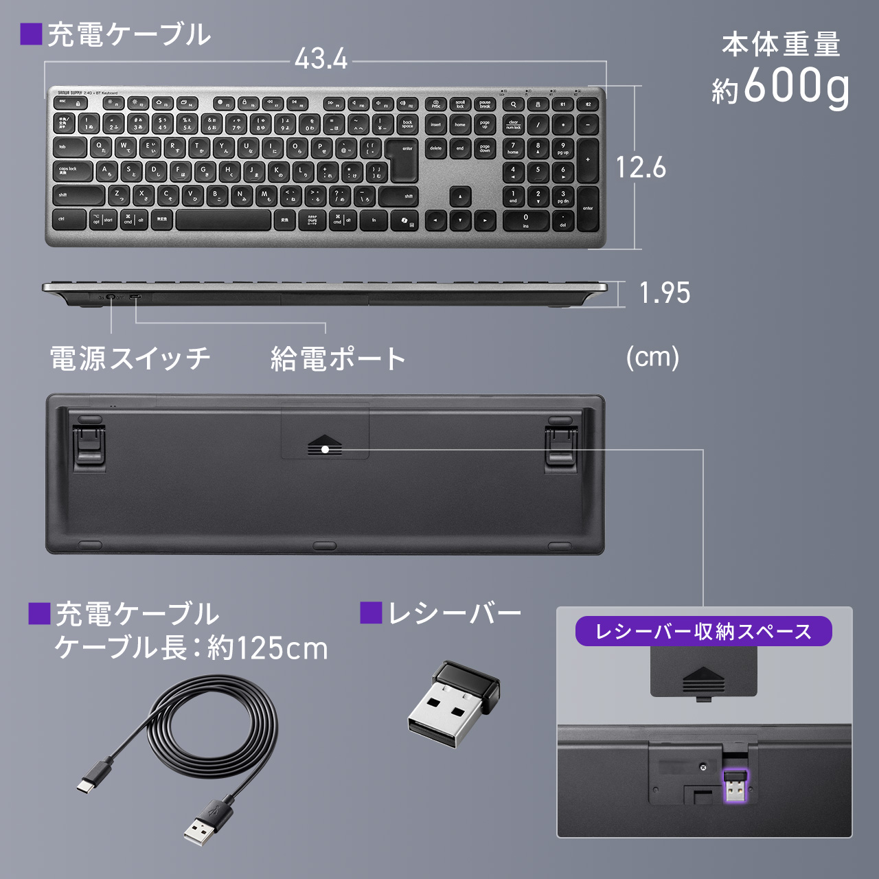 SANWA SUPPLY（サンワサプライ） ワイヤレスキーボード Copilotキー
