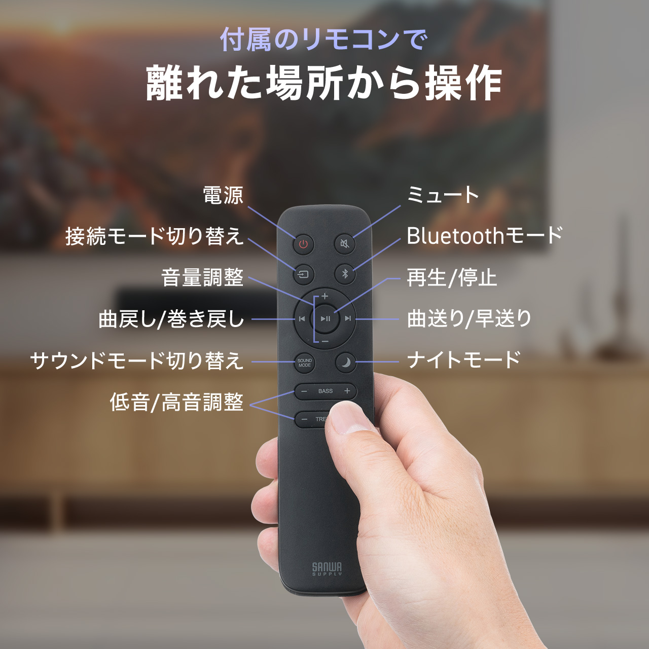 SANWA SUPPLY（サンワサプライ） サウンドバー テレビ用 コンパクト