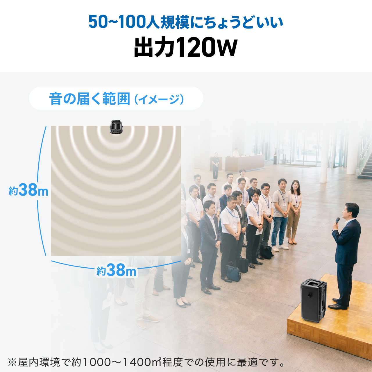拡声器 ワイヤレスマイク ポータブルPAスピー...の詳細画像2
