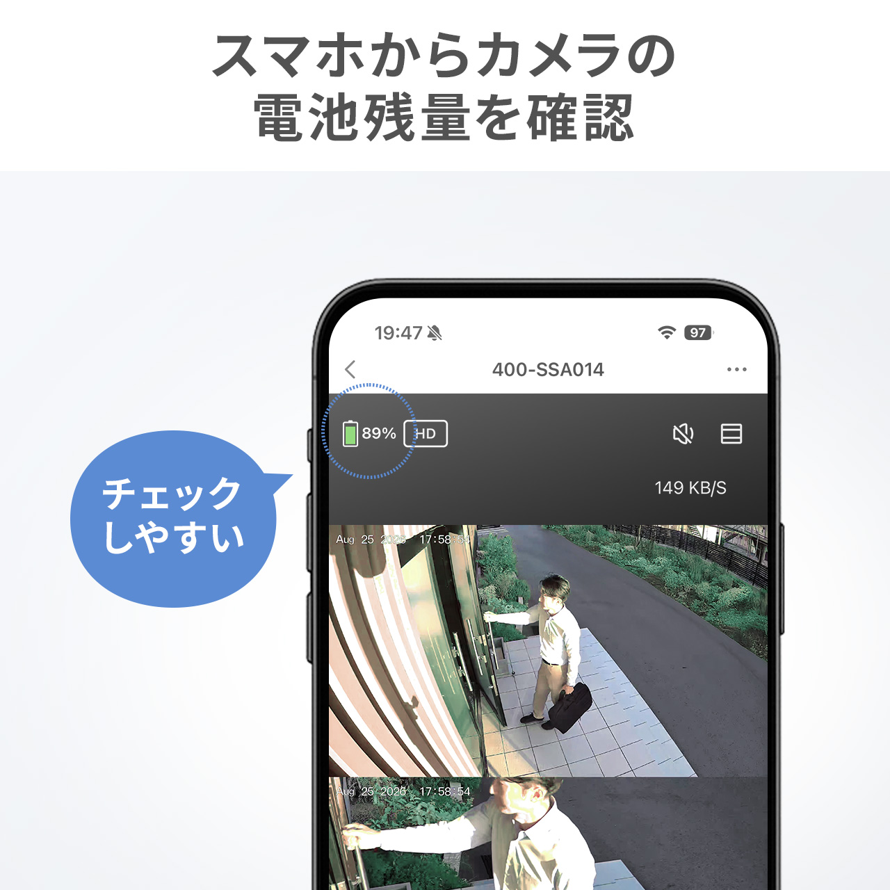 SANWA SUPPLY（サンワサプライ） 防犯カメラ 屋外 ソーラー パンチルト