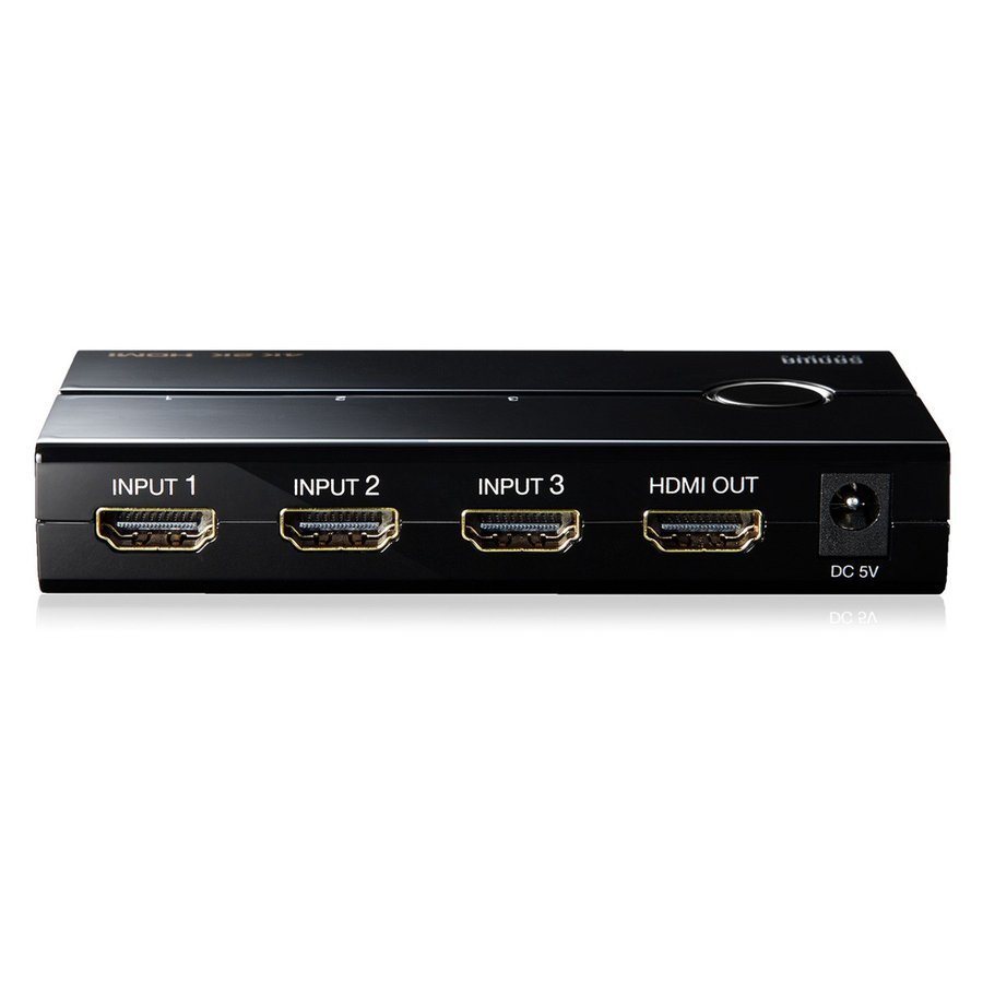 HDMI 切替器 セレクター 手動 切替 4K 3入力1出力 高画質 高精細 リモコン付き コンパクト USB給電 金メッキ加工 PS4 対応 Switch テレビ レコーダー 400-SW019｜sanwadirect｜12
