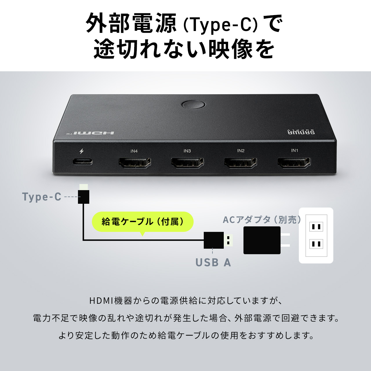 SANWA SUPPLY（サンワサプライ） HDMI 切替器 セレクター 4入力1出力