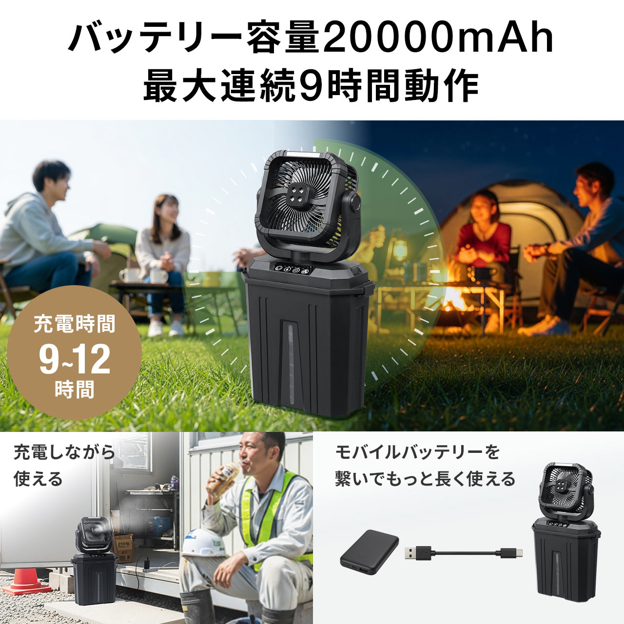 SANWA SUPPLY（サンワサプライ） ミストファン 扇風機 10L 自動首振り
