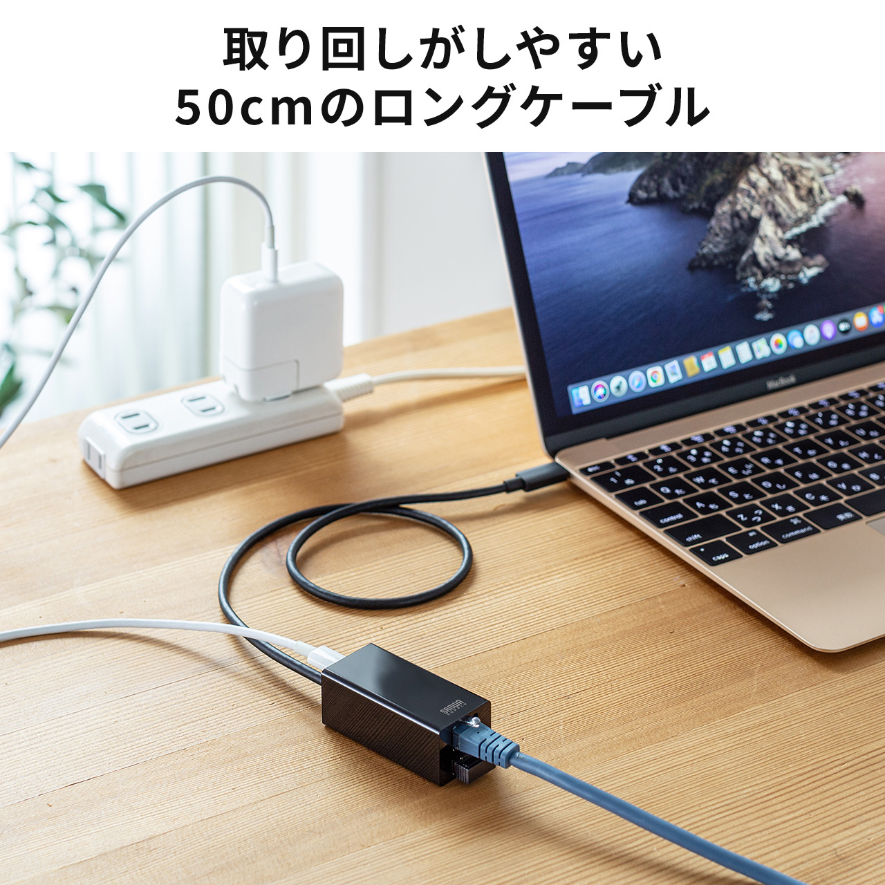 SANWA SUPPLY USBハブ Type-C LAN 変換 アダプタ ケーブル USB