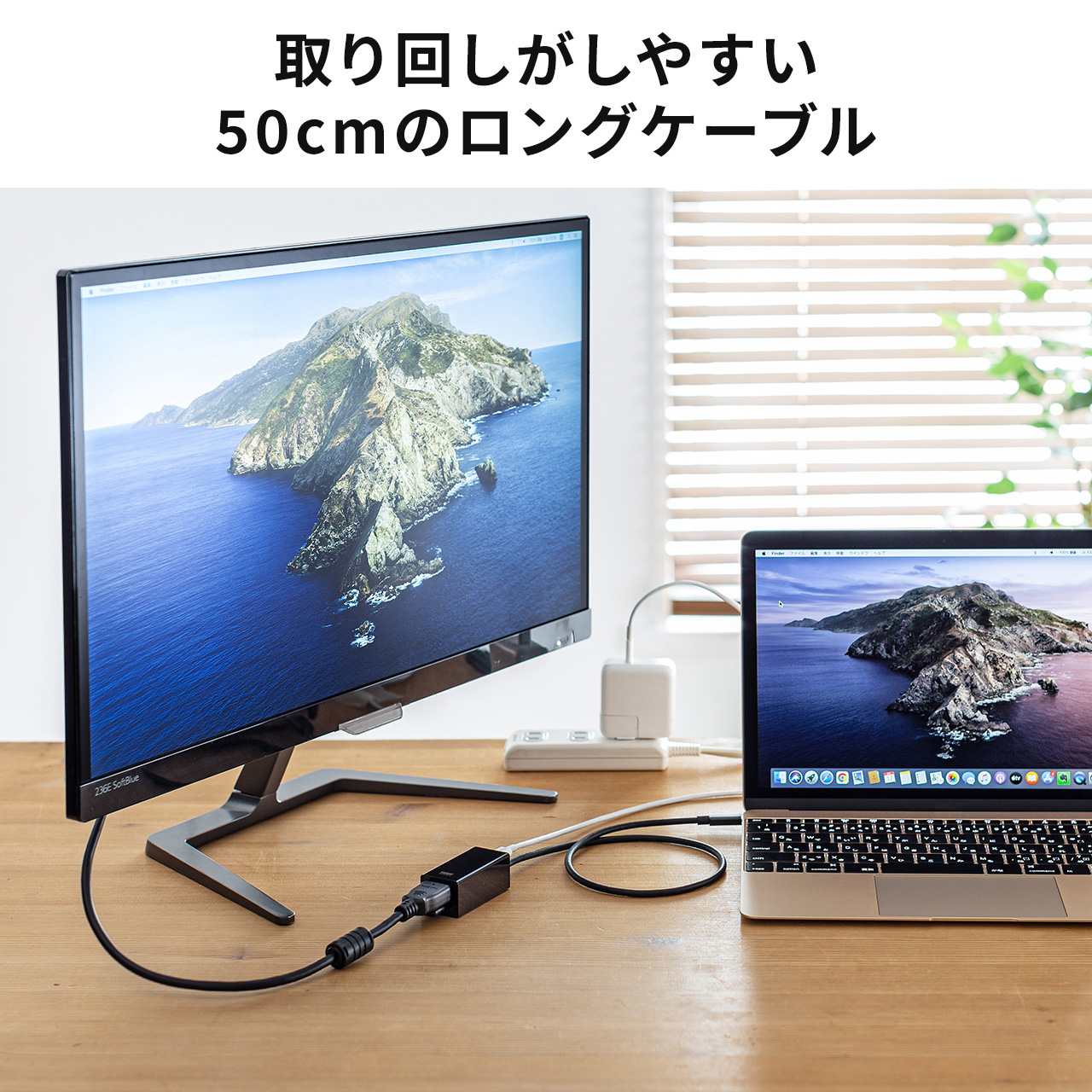 USBハブ Type-C HDMI 変換 アダプタ ケーブル USB 3.2 Gen1 ハブ付き タイプC 2ポート 増設 4K 60Hz対応 Win/Mac対応 USB PD 100W 401-HUB3TCH05BK｜sanwadirect｜04