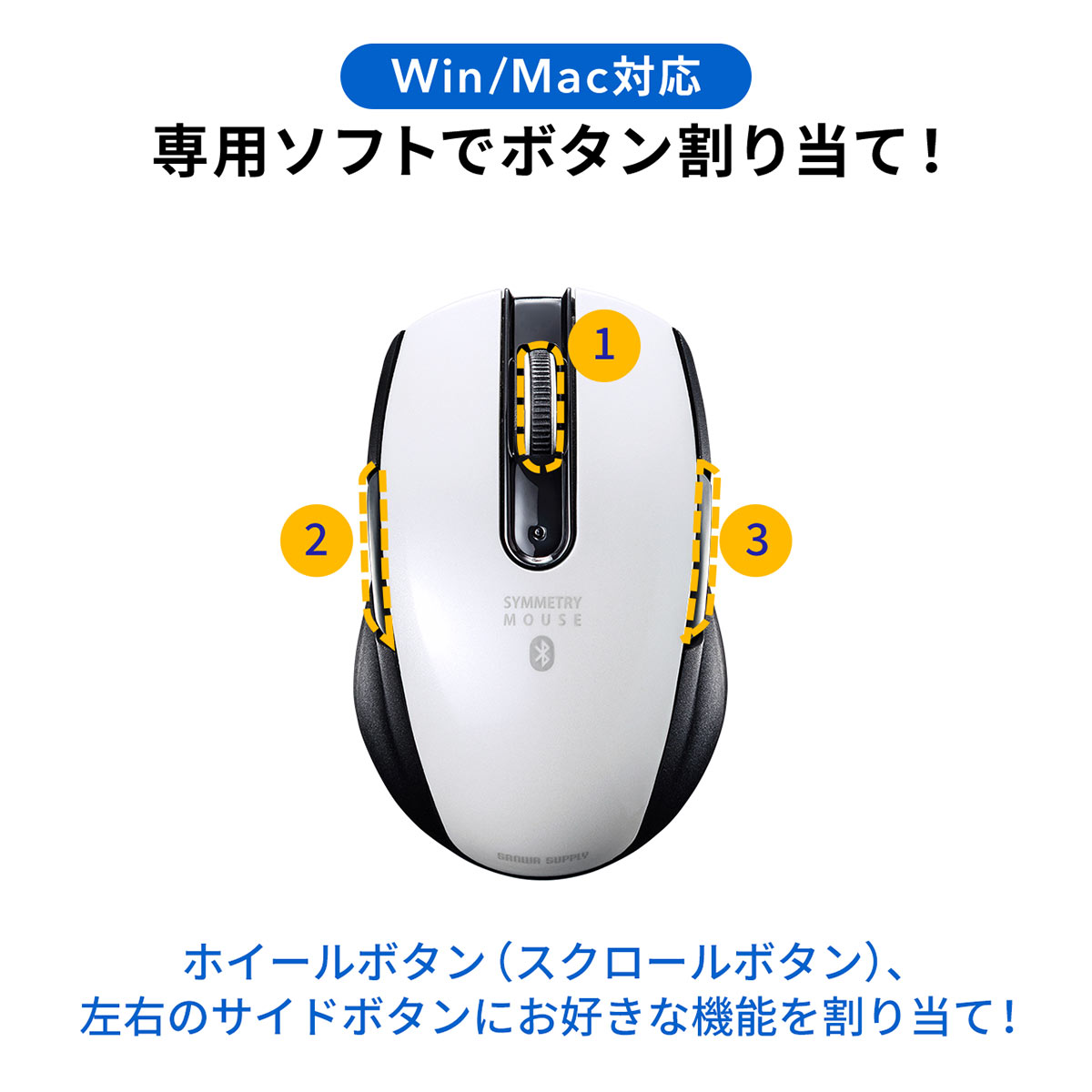 Bluetoothマウス 小型マウス ブルーLED 左右対称 5ボタン サイドボタン ボタン割り当て :401-MABTBL171:サンワダイレクト  - 通販 - Yahoo!ショッピング