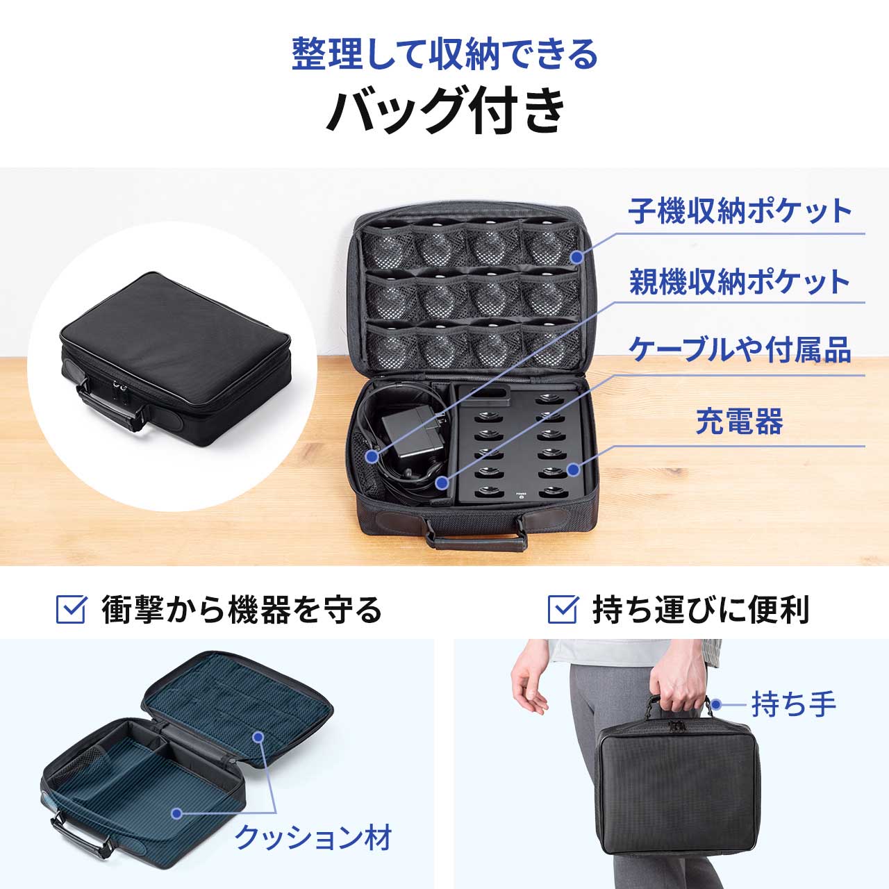 SANWA SUPPLY（サンワサプライ） 【親機1台＋子機11台＋充電器1台