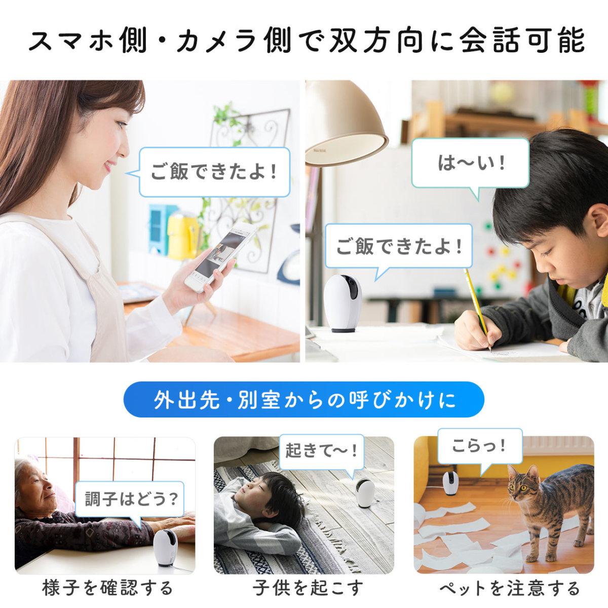 ネットワークカメラ  屋内 防犯カメラ 見守りカメラ 自動追尾 Wi-Fi ベビーモニター ペットカメラ +128GBmicroSDカードのセット TS128GUSD350V 402-SSA003NSET1 | SANWA SUPPLY | 13