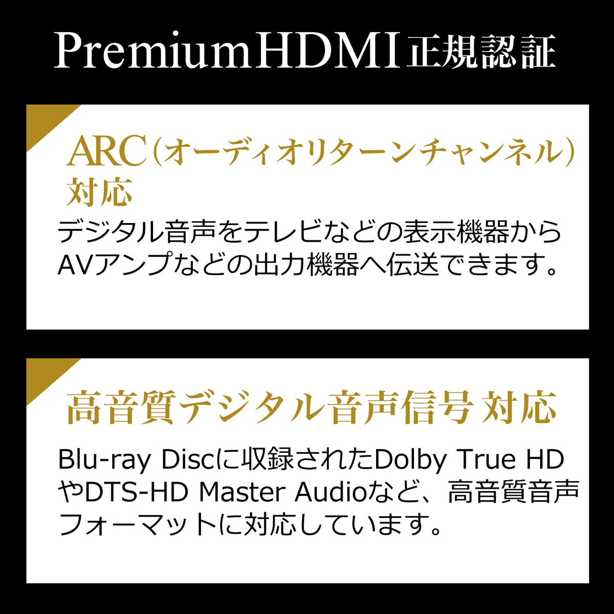 HDMIケーブル 4K対応 7.5m プレミアムHDMIケーブル Premium HDMI 認証取得品 4K/60p 18Gbps HDR HEC ハイスピード PS4 PS5 対応 500-HD008-75｜sanwadirect｜04