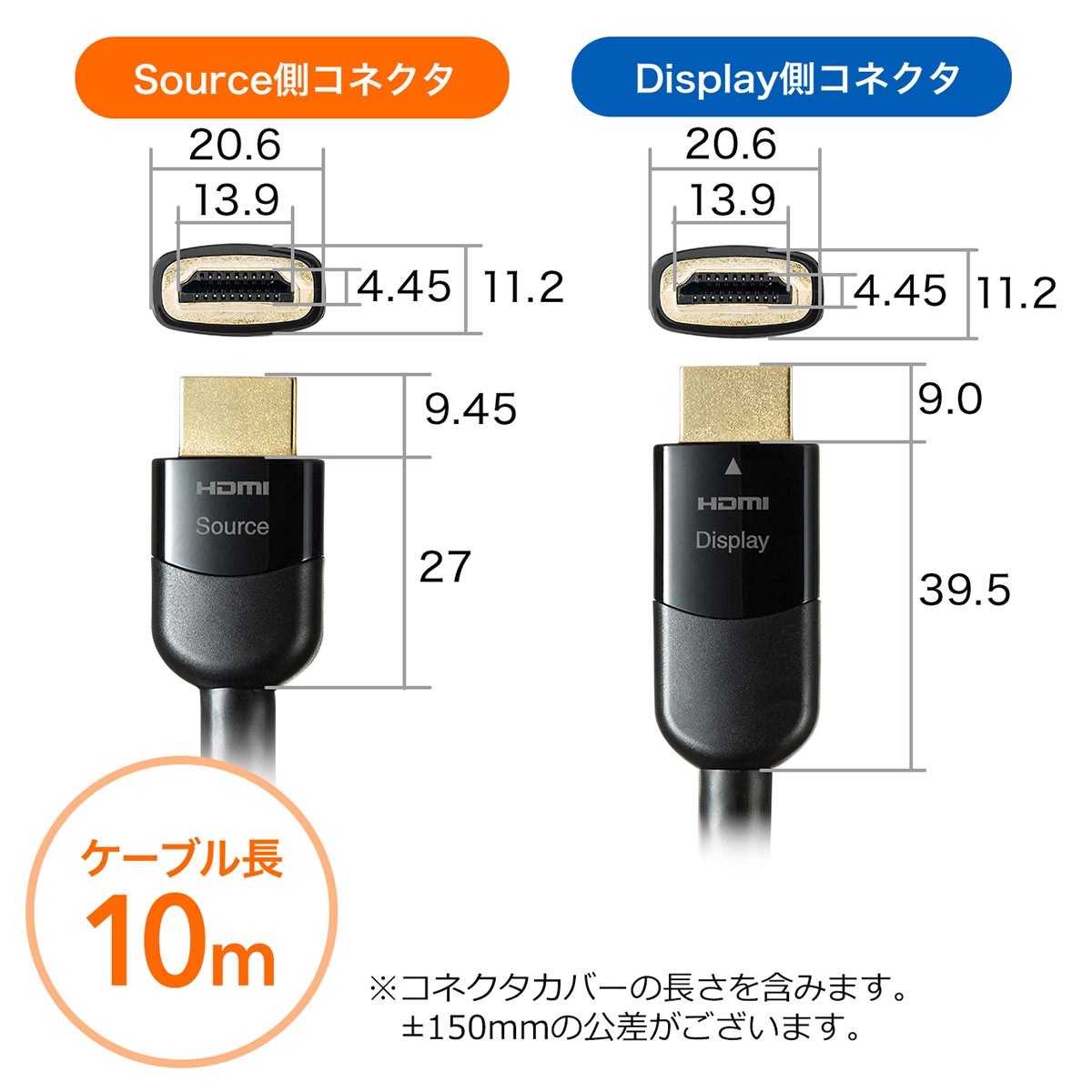 HDMIケーブル 10m 4K対応 長尺 イコライザ内蔵 4K/60Hz 18Gbps伝送対応 HDMI2.0準拠品 PS4 対応 500-HD020-10｜sanwadirect｜08