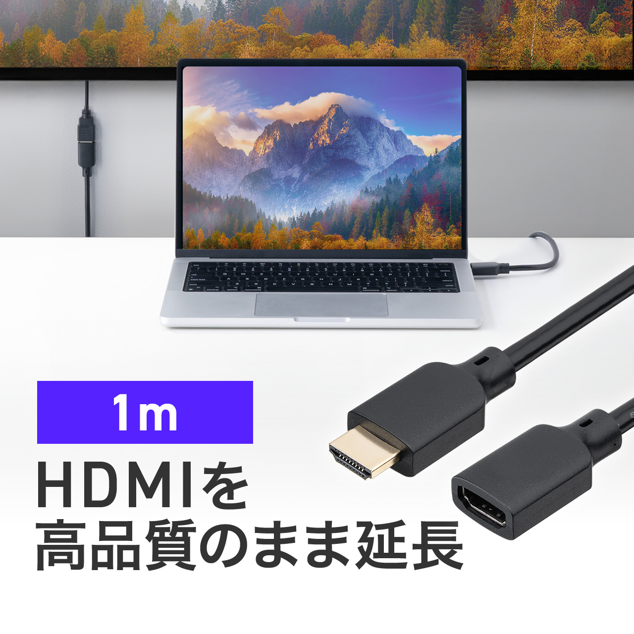 SANWA SUPPLY（サンワサプライ） HDMIケーブル 延長 ケーブル 1m