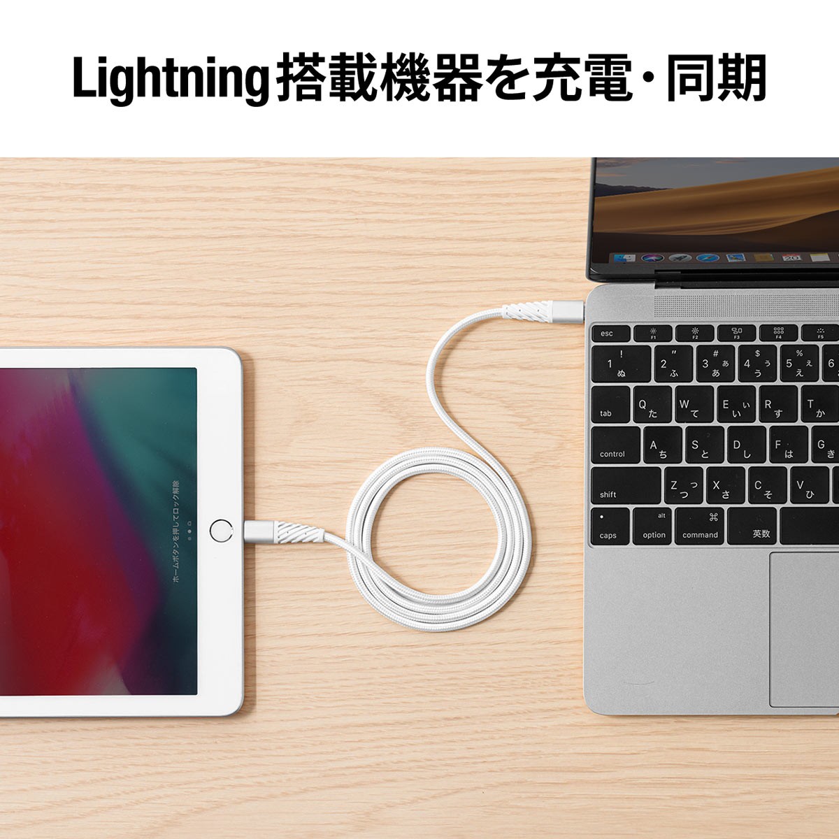 ライトニングケーブル USB Type-C ケーブル Lightningケーブル 高耐久 断線しにくい タイプCケーブル Apple MFi 認証品 USB PD 充電 同期 1m 500-IPLM025W｜sanwadirect｜07