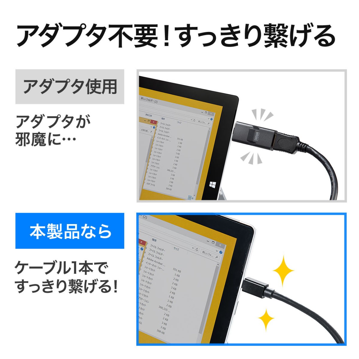 HDMI 変換 ケーブル ミニディスプレイポート HDMI Mini DisplayPort 変換ケーブル 2m MacBook Surface Pro 4 500-KC020-2｜sanwadirect｜08
