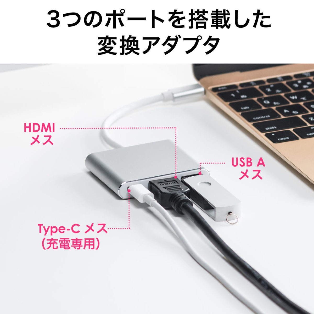 USB Type-C HDMI 変換 アダプタ コネクタ ケーブル PD対応 4K対応 高画質 USB3.1  :500-KC023CMH:サンワダイレクト - 通販 - Yahoo!ショッピング