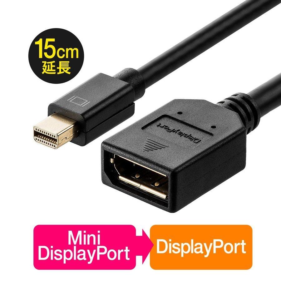 Mini DisplayPort 変換ケーブル アダプタ ケーブル Thunderbolt Display Port 画面 複製 拡張 15cm 500-KC029-015｜sanwadirect