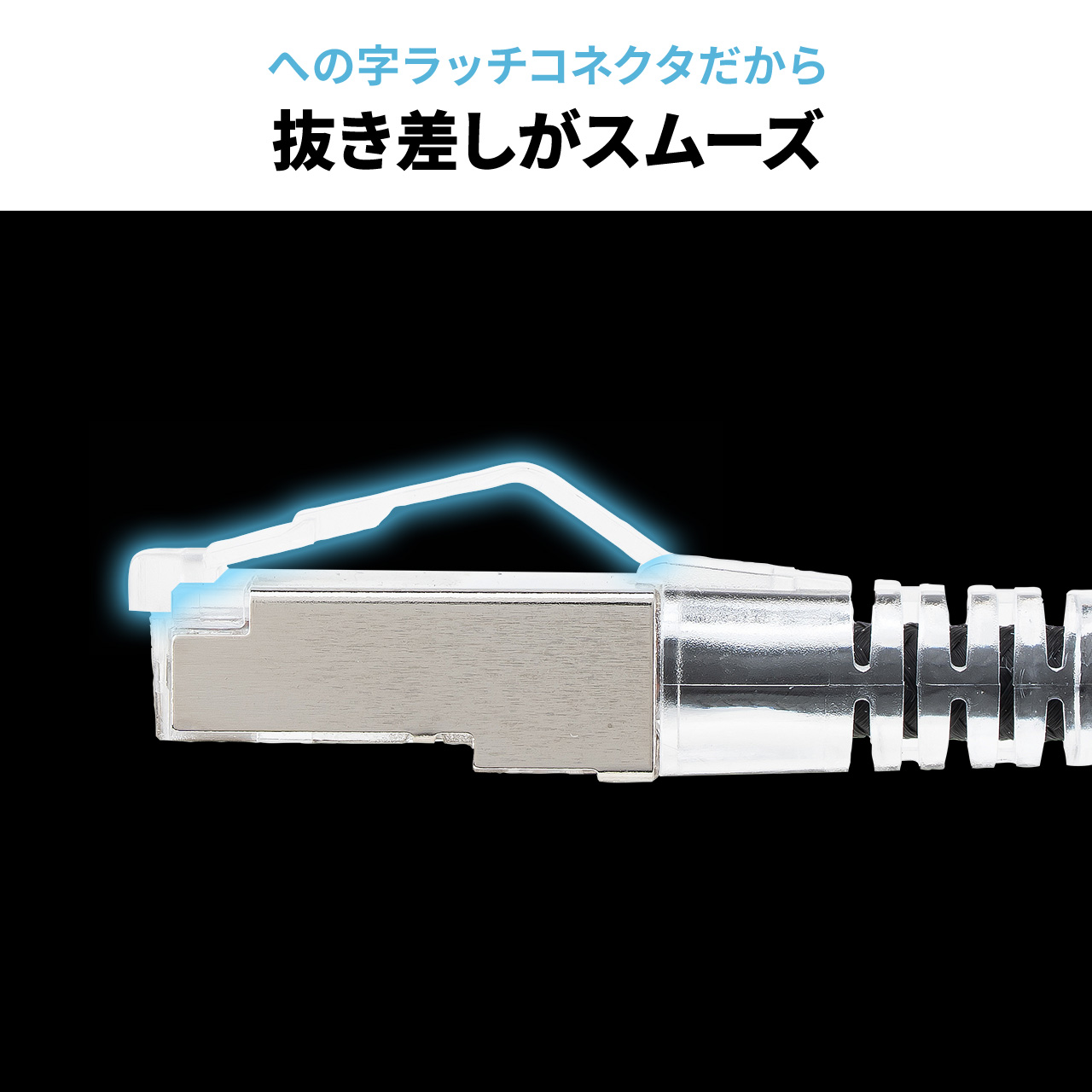 USB LAN 変換ケーブル 1m カテゴリ6 1Gbps USB-A to LAN MACアドレス パススルー機能 対応 挿すだけ 簡単接続 細い スリム メッシュ ケーブル 500-LAN6KASL01 | SANWA SUPPLY | 08
