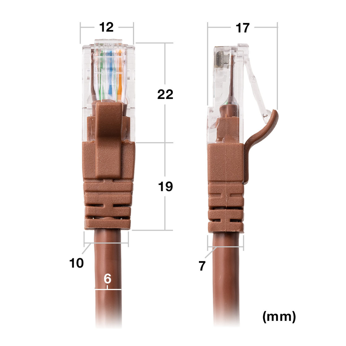 LANケーブル CAT6 カテゴリ6 カテ6 ランケーブル より線 ストレート 高速 ツメ折れ防止カバー おしゃれ カラフル 1m 500-LAN6T01｜sanwadirect｜14