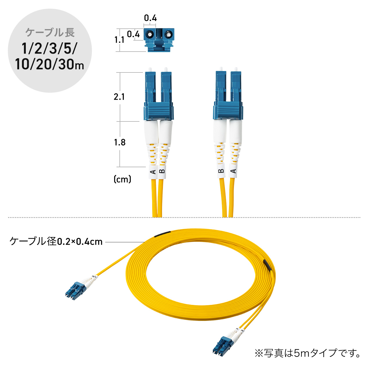 専用ページ SANWA SUPPLY（サンワサプライ） 光ファイバケーブル 3m OS2 LC×2-LC×2