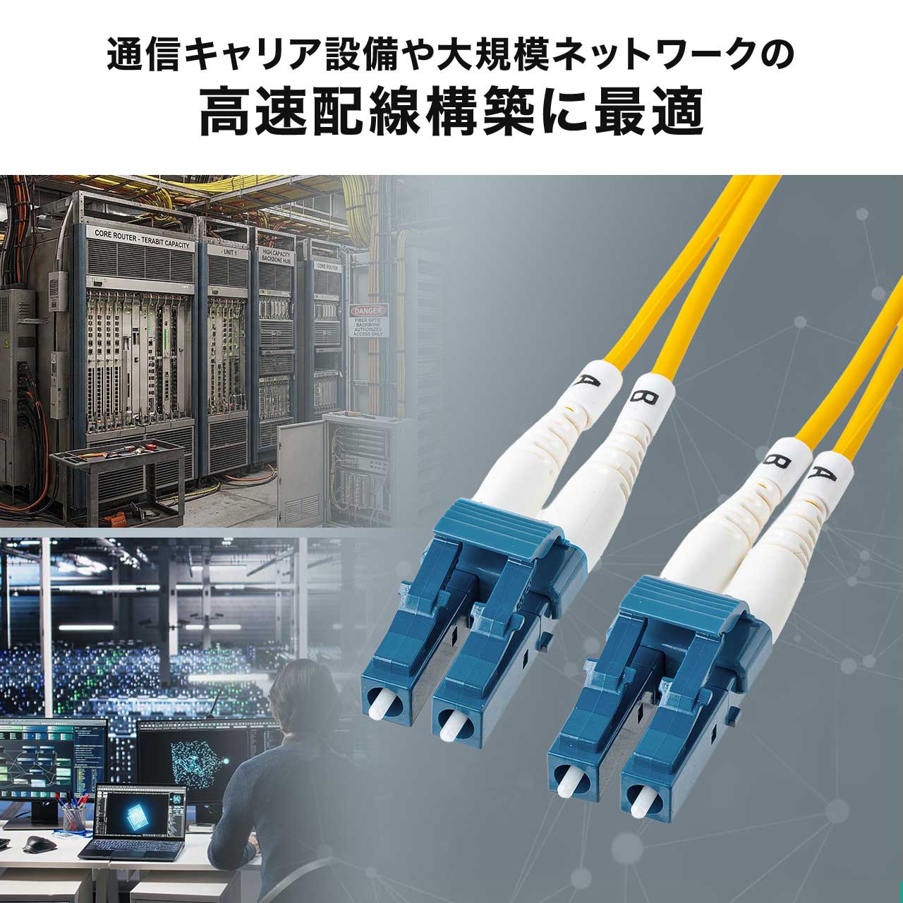 SANWA SUPPLY（サンワサプライ） 光ファイバケーブル 5m OS2 LC×2-LC×2