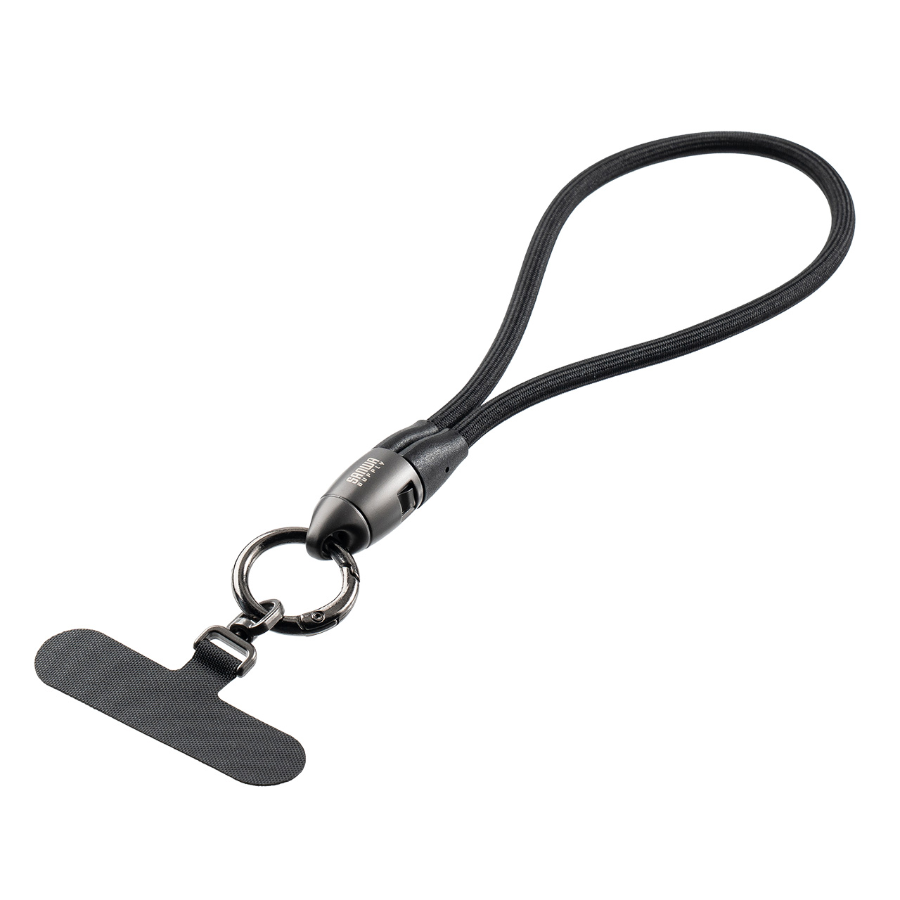 USBケーブル USB Type-C ストラップ 32cm 短い メッシュ 手首に通せる 急速充電 PD240W USB2.0 データ通信 タイプC 充電ケーブル スマホ パソコン 500-USB106 | SANWA SUPPLY | 01