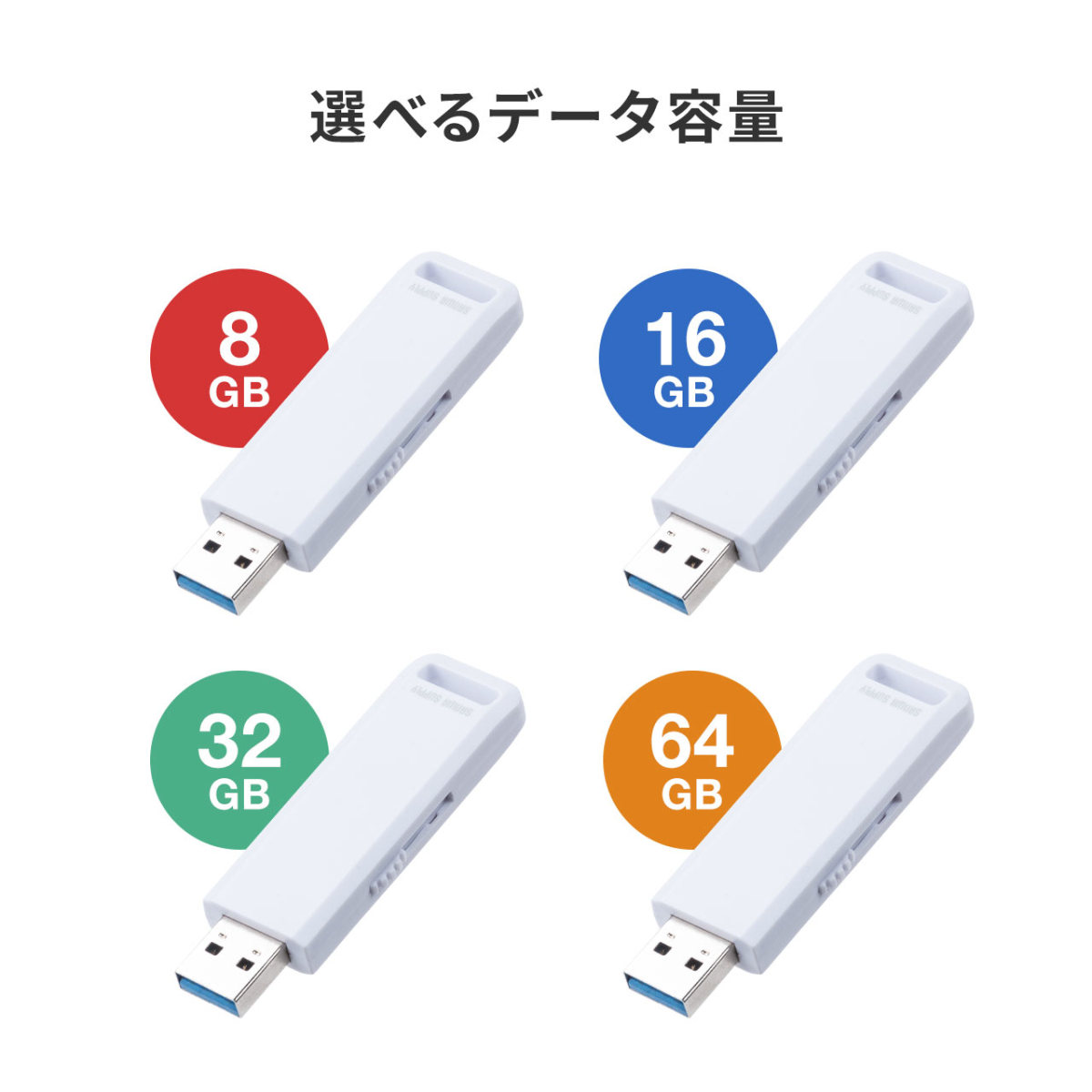 SANWA SUPPLY（サンワサプライ） USBメモリ 8GB USB3.2 Gen1 超小型